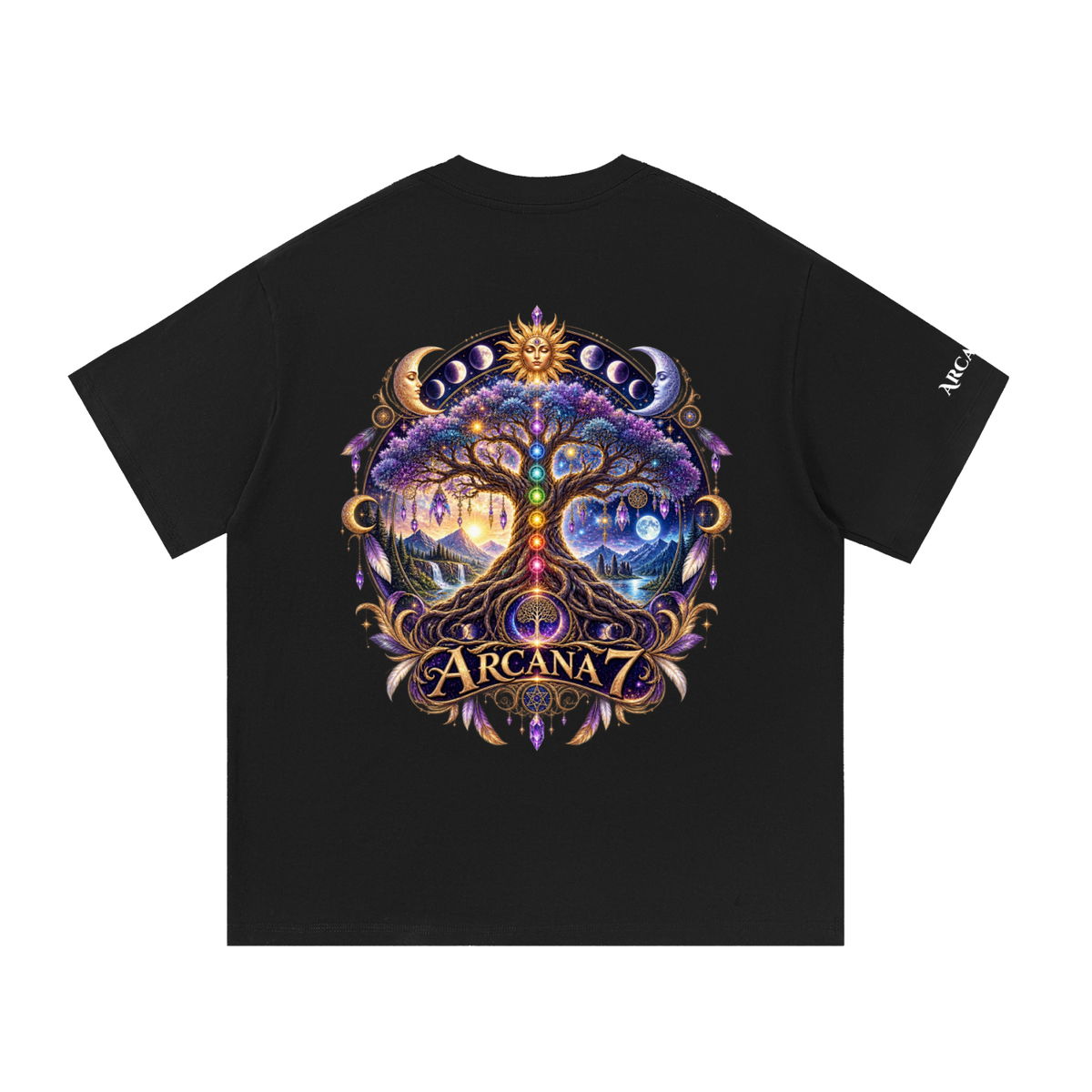 Tree of Life Design 2 Arcana 7 Essential Cotton T-Shirt Unisex