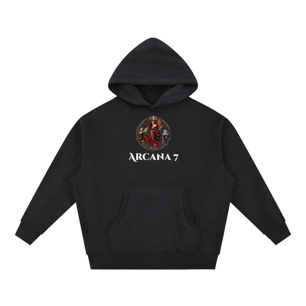 Angelic Design 1 Arcana 7 Essential Oversized Boxy Fit Fleece Hoodie Unisex