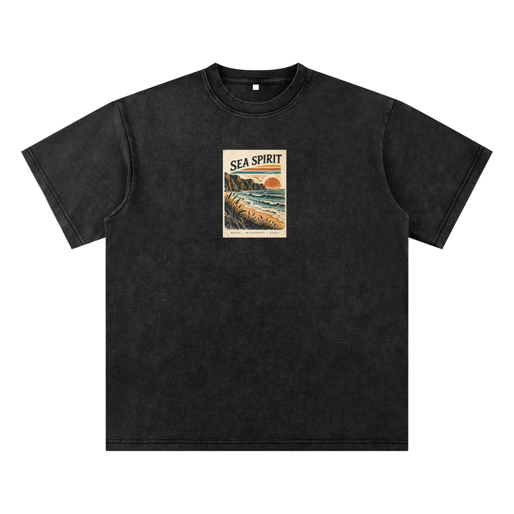 Beach Waves Bamboo Slub Snow Washed T-Shirt