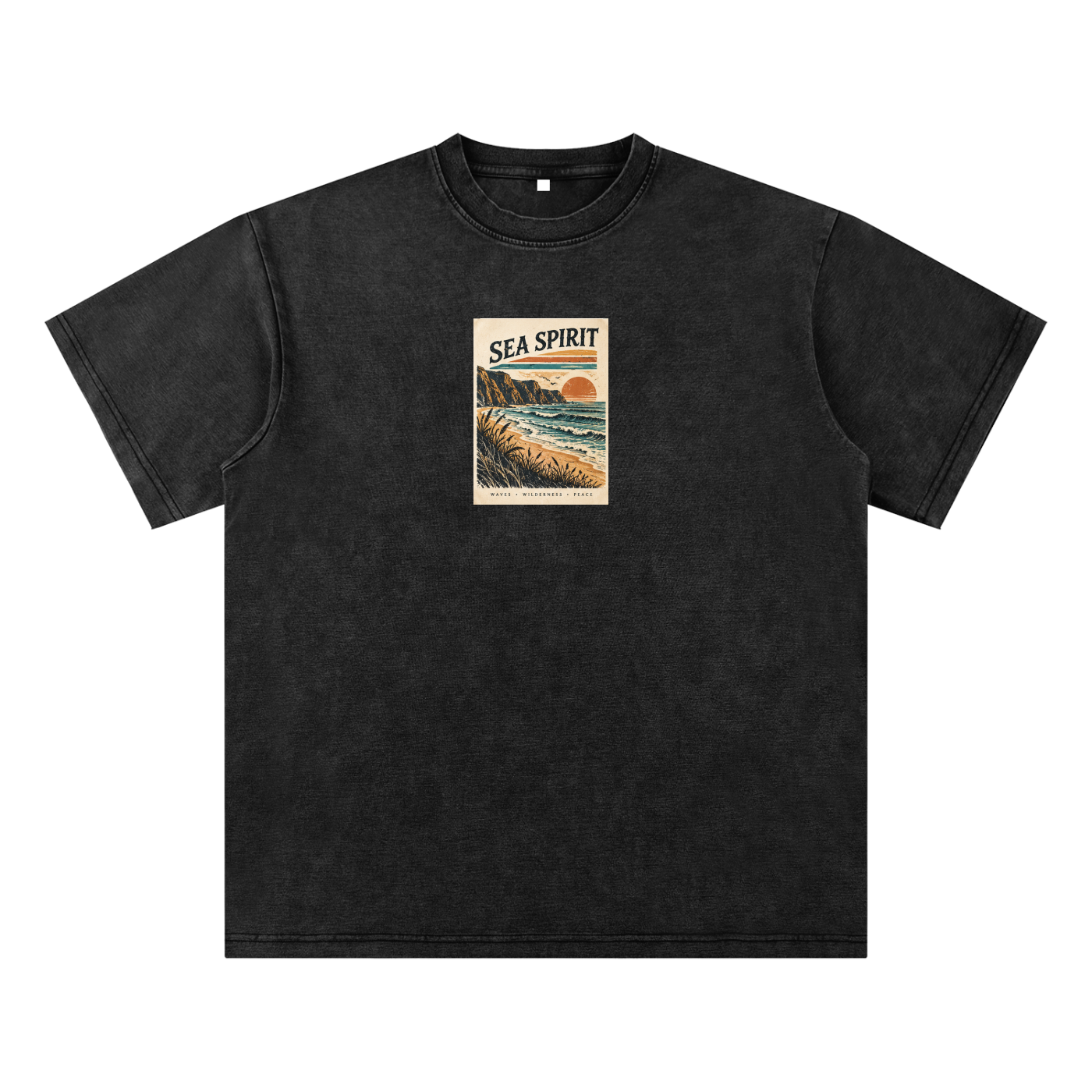 Beach Waves Bamboo Slub Snow Washed T-Shirt