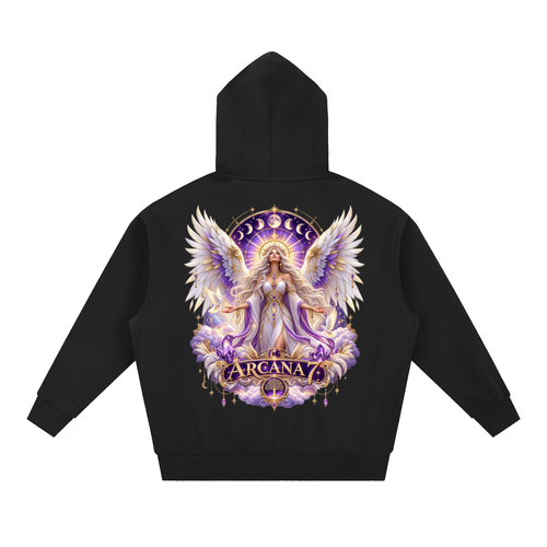 Angelic Arcana 7 Essential Oversized Boxy Fit Fleece Hoodie Unisex