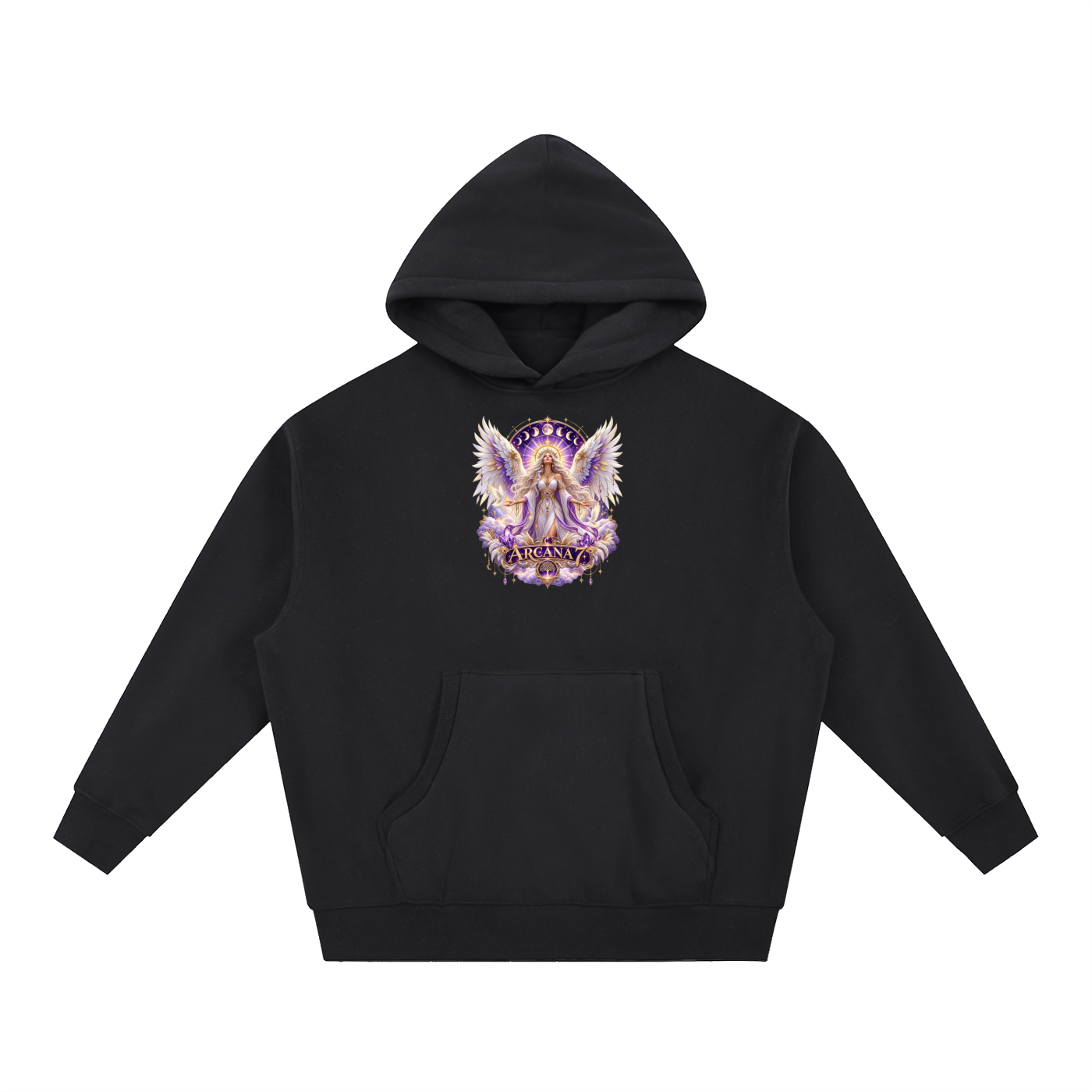 Angelic Arcana 7 Essential Oversized Boxy Fit Fleece Hoodie Unisex