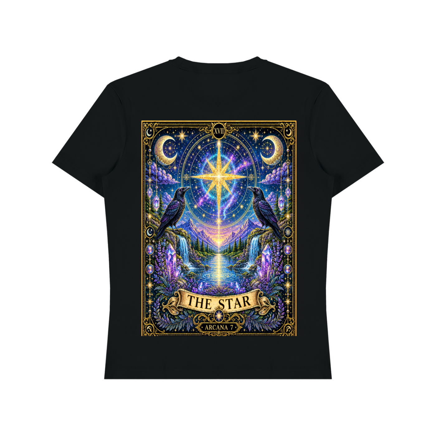 The Star Tarot Arcana 7  Heavyweight Cotton T-Shirt Unisex