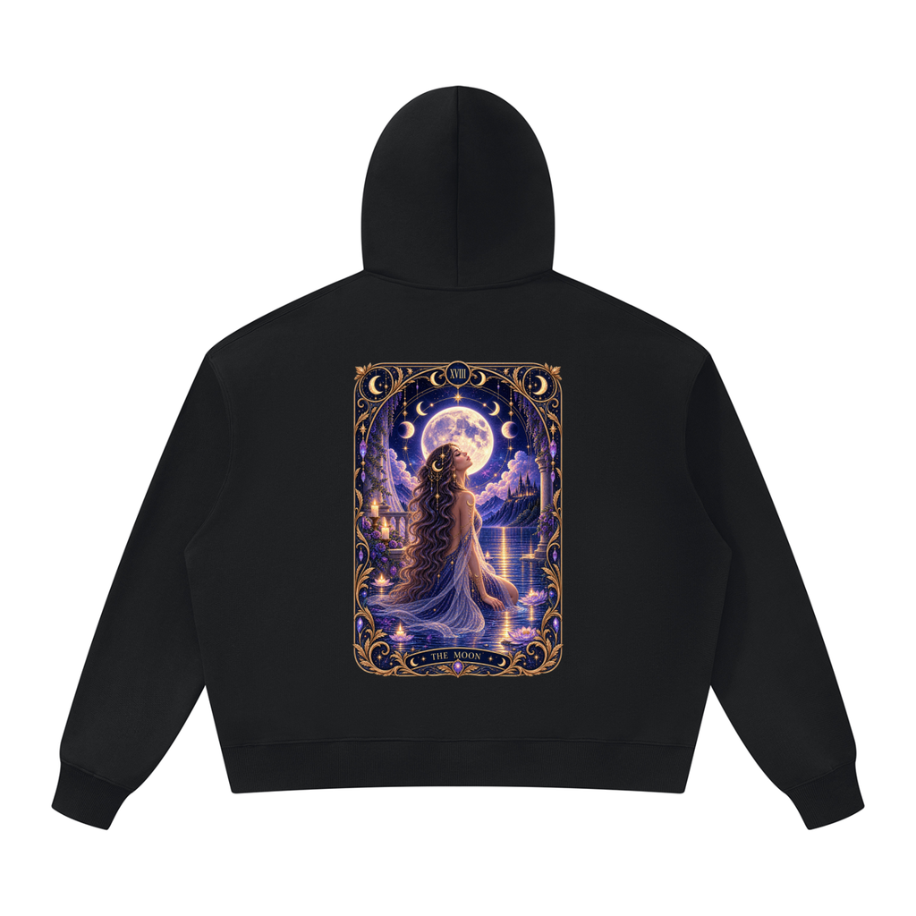 The Moon Tarot Oversized Heavyweight Hoodie Unisex