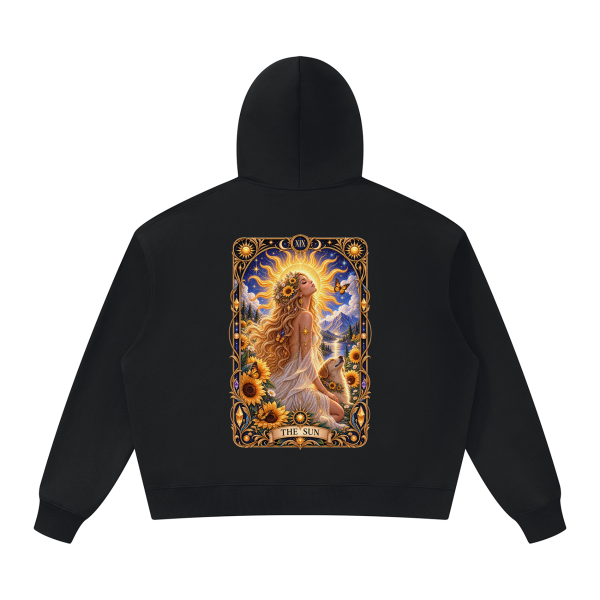 The Sun Tarot Unisex Oversized Heavyweight Hoodie Unisex