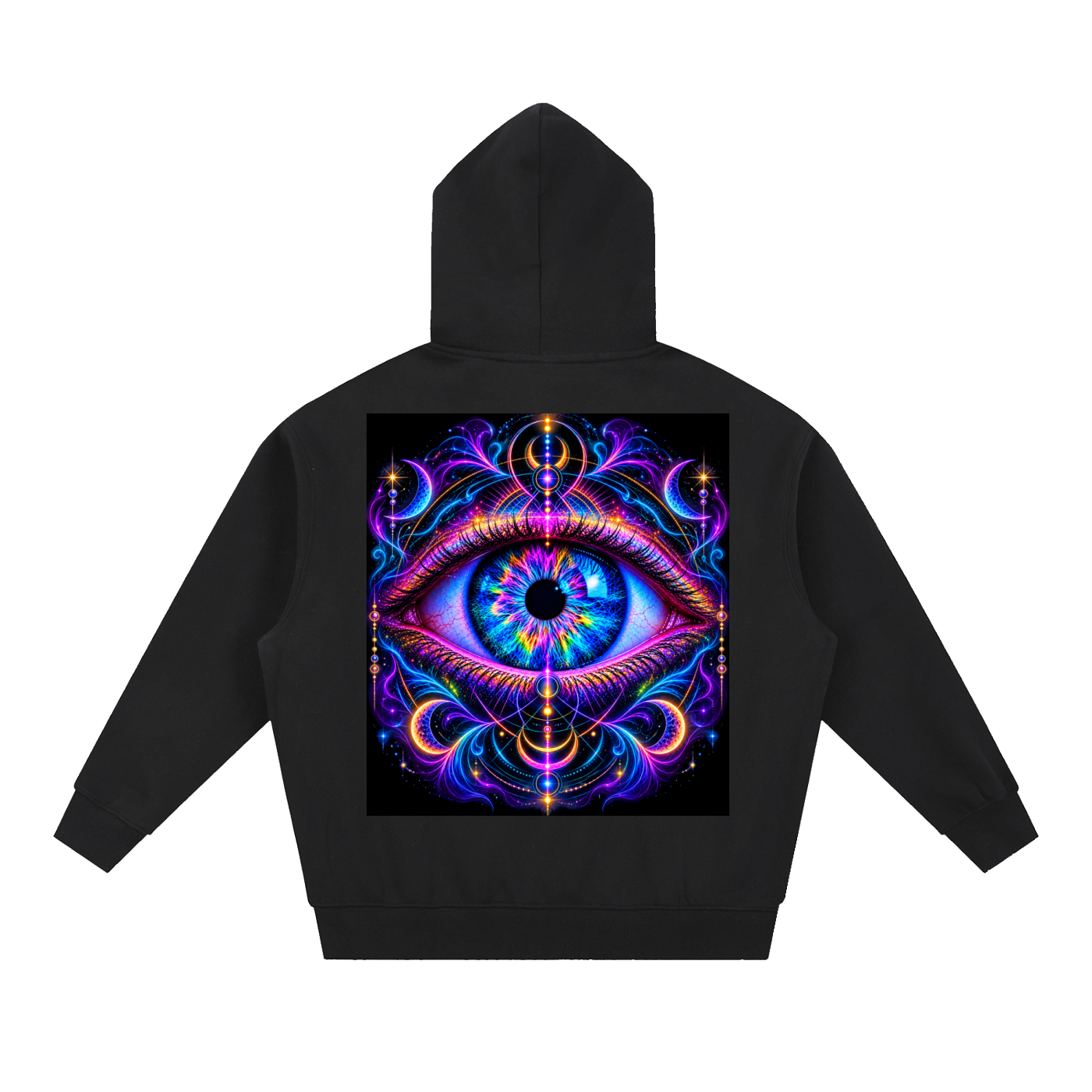 PSY Eye Essential Oversized Boxy Fit Fleece Hoodie Unisex
