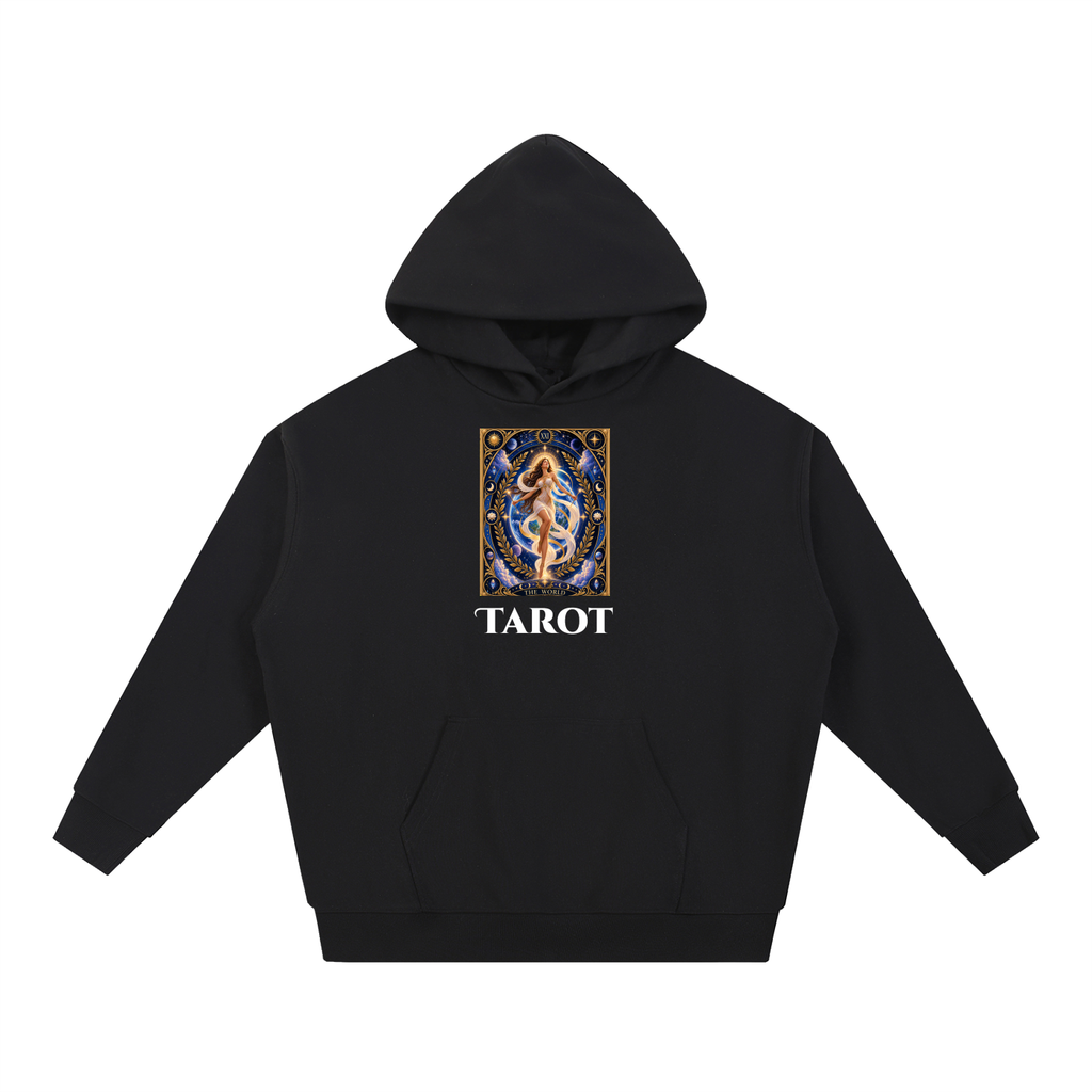 The World Tarot Card Arcana 7 Essential Heavyweight Hoodie