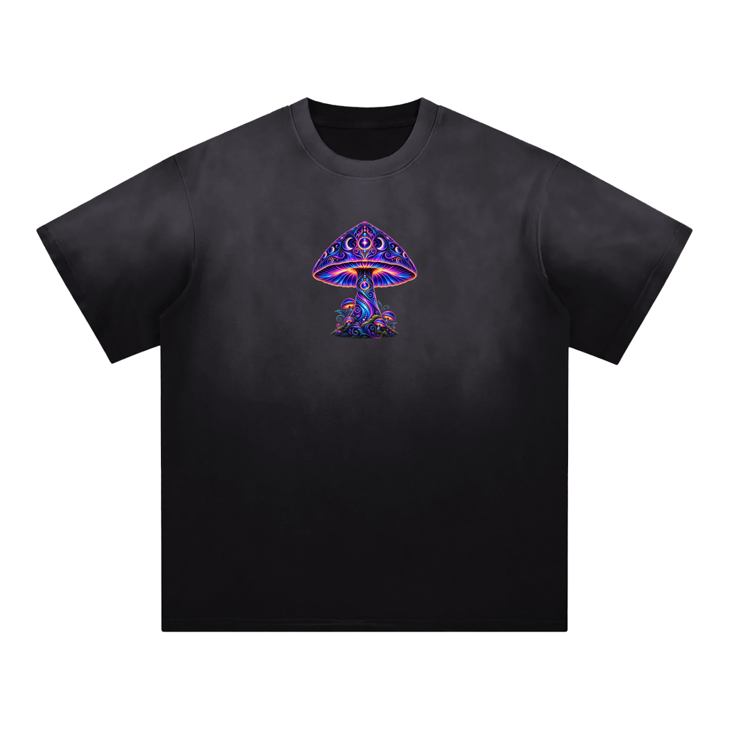 Crazy people Mushi Sunfade Edge Gradient T-Shirt Unisex