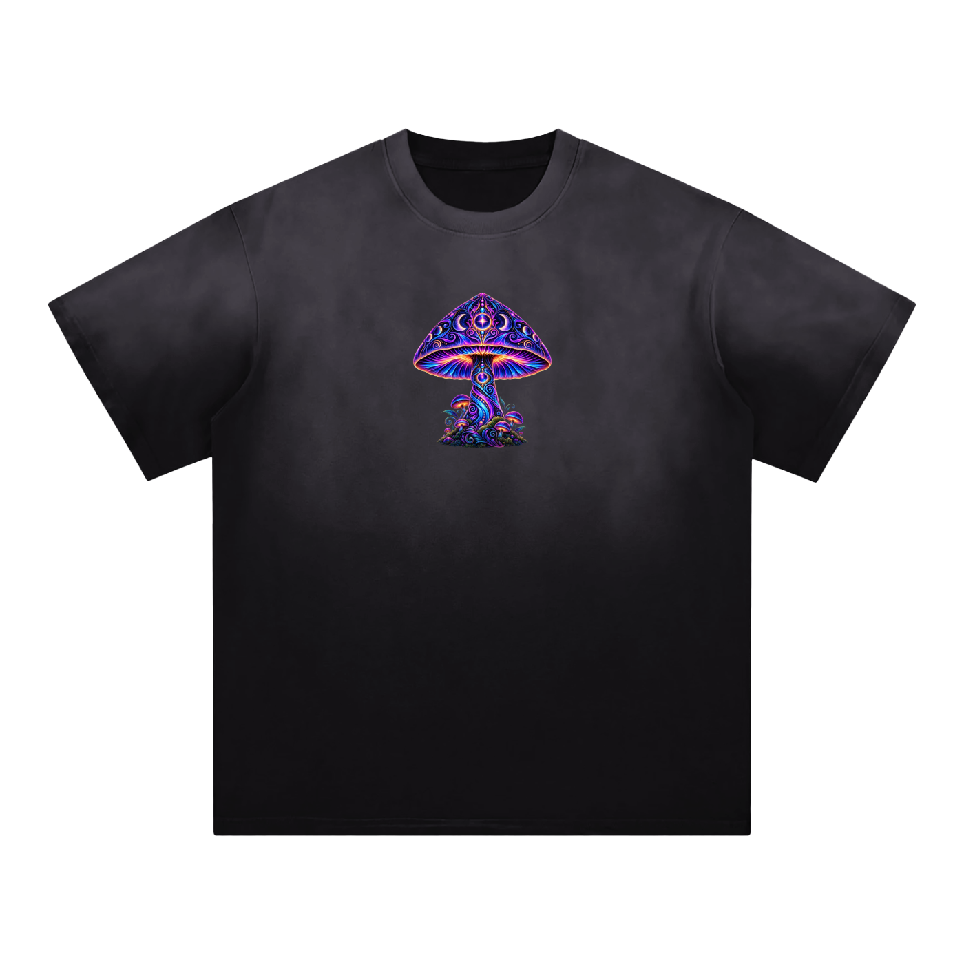 Crazy people Mushi Sunfade Edge Gradient T-Shirt Unisex