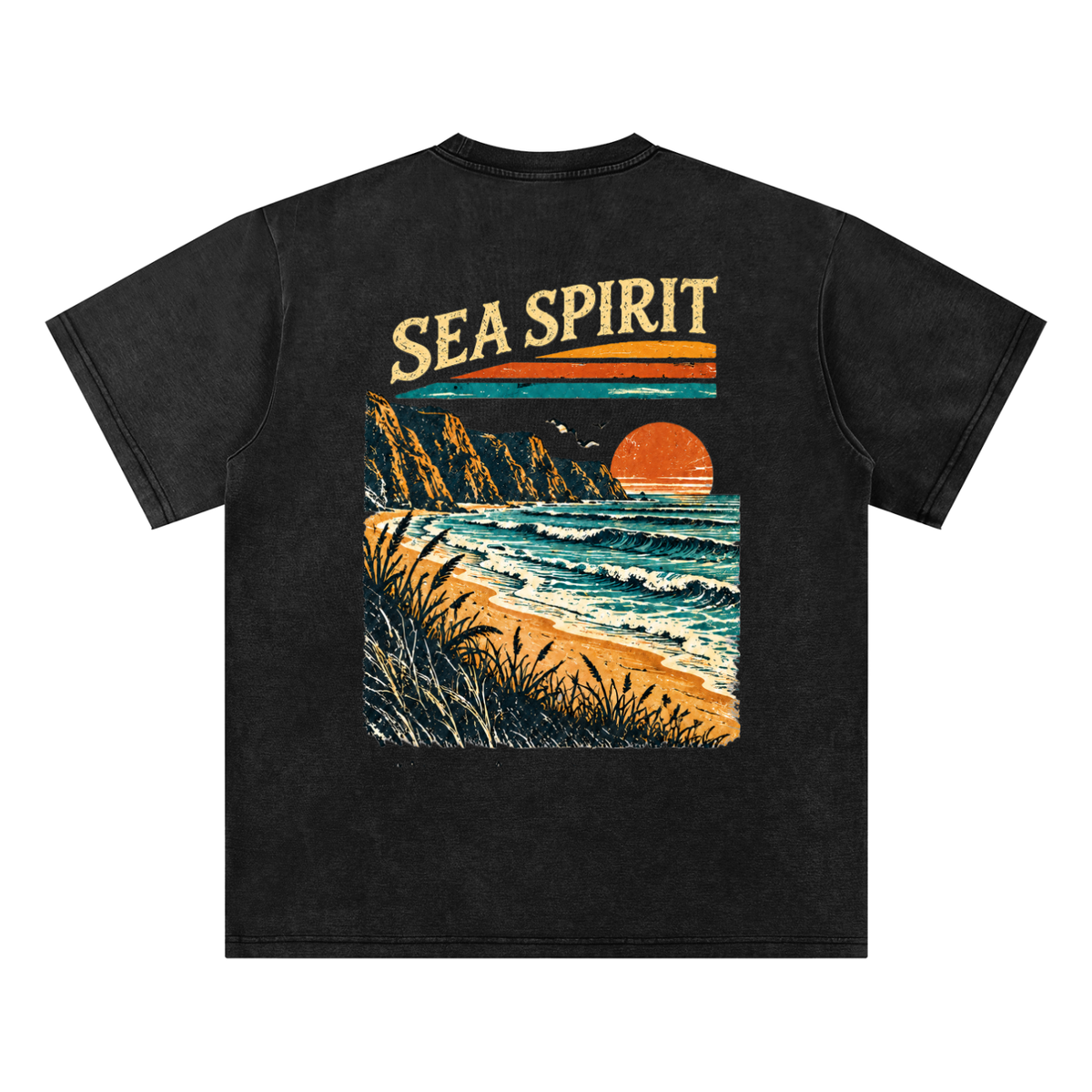 Beach Waves Bamboo Slub Snow Washed T-Shirt