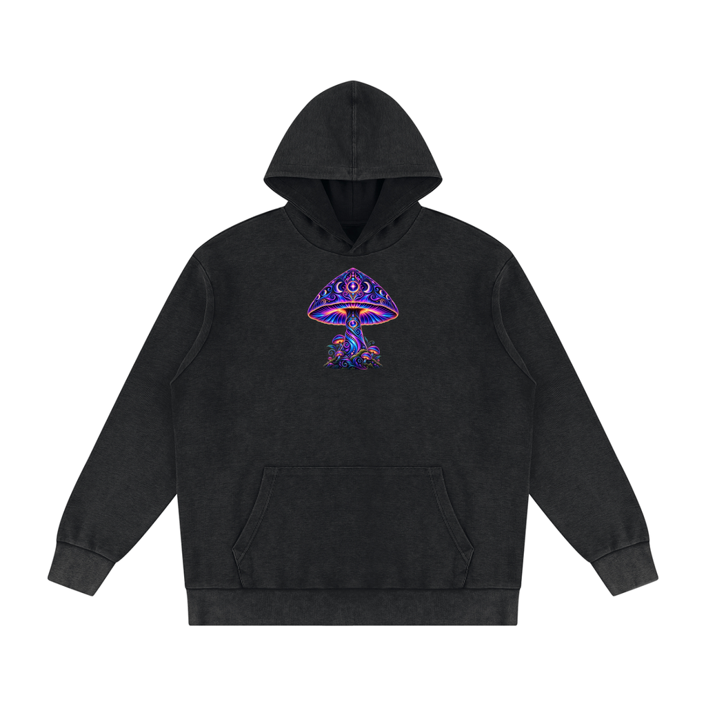 Crazy People Mushi Unisex Mineral Wash Oversized Hoodie Unisex