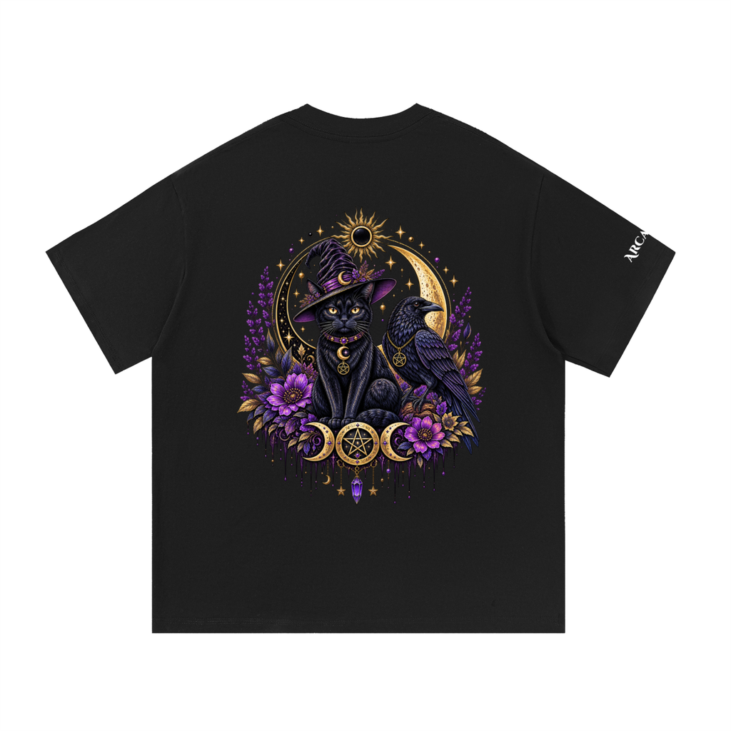 Cat/Raven  Magic in the Shadows Essential Cotton T-Shirt Unisex