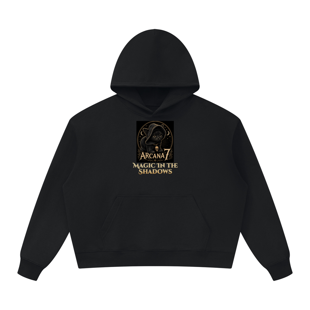 Hooded Cat magic in the Shadows Unisex Oversized Heavyweight Hoodie Unisex