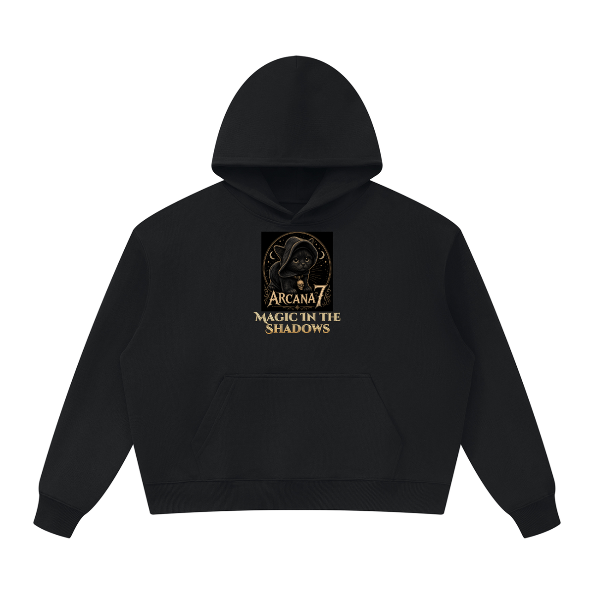 Hooded Cat magic in the Shadows Unisex Oversized Heavyweight Hoodie Unisex