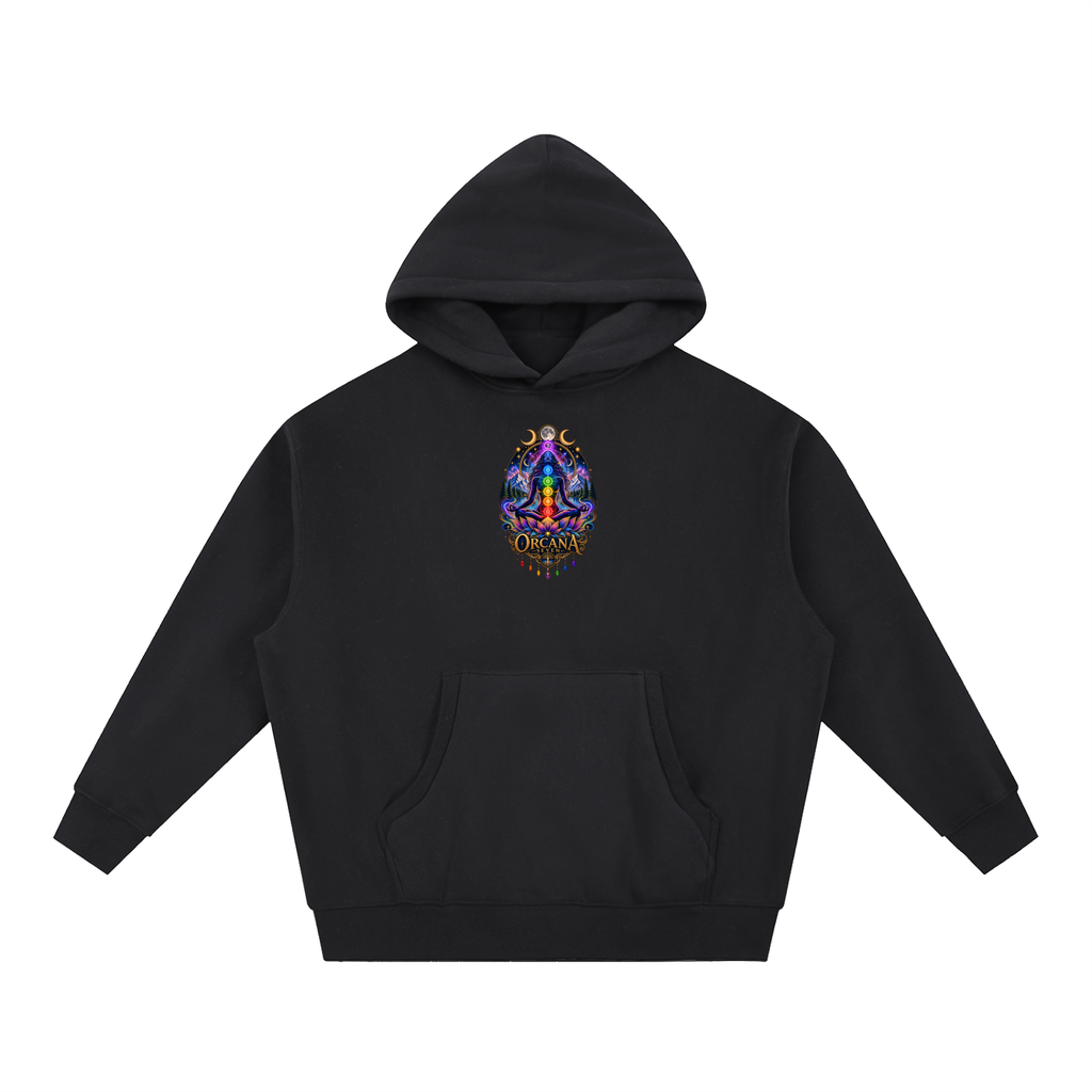 Cosmic Wanderer Design 2 Essential Oversized Boxy Fit Fleece Hoodie Unisex