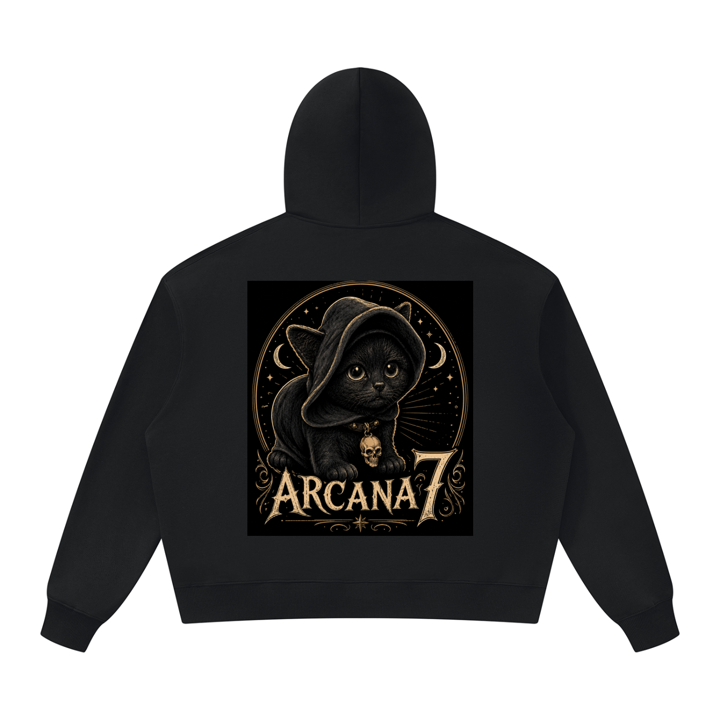 Hooded Cat magic in the Shadows Unisex Oversized Heavyweight Hoodie Unisex