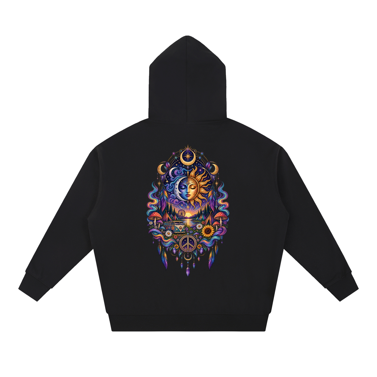 Cosmic Wanderer Design 1 Essential Heavyweight Hoodie Unisex