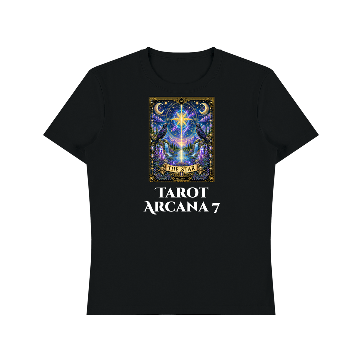 The Star Tarot Arcana 7  Heavyweight Cotton T-Shirt Unisex