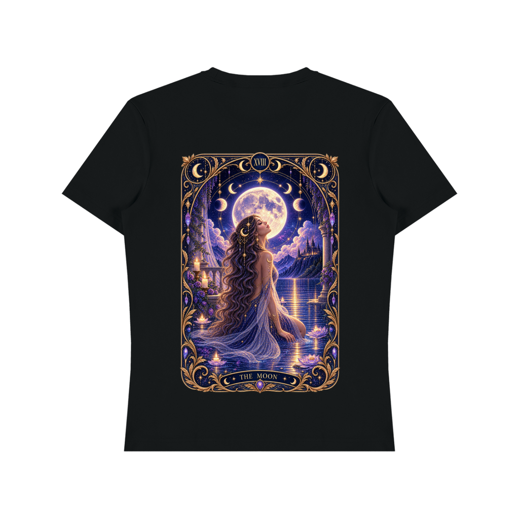 Th Moon Tarot  Heavyweight Cotton T-Shirt Unisex