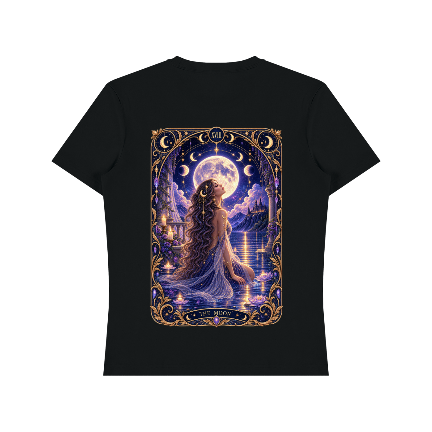 Th Moon Tarot  Heavyweight Cotton T-Shirt Unisex
