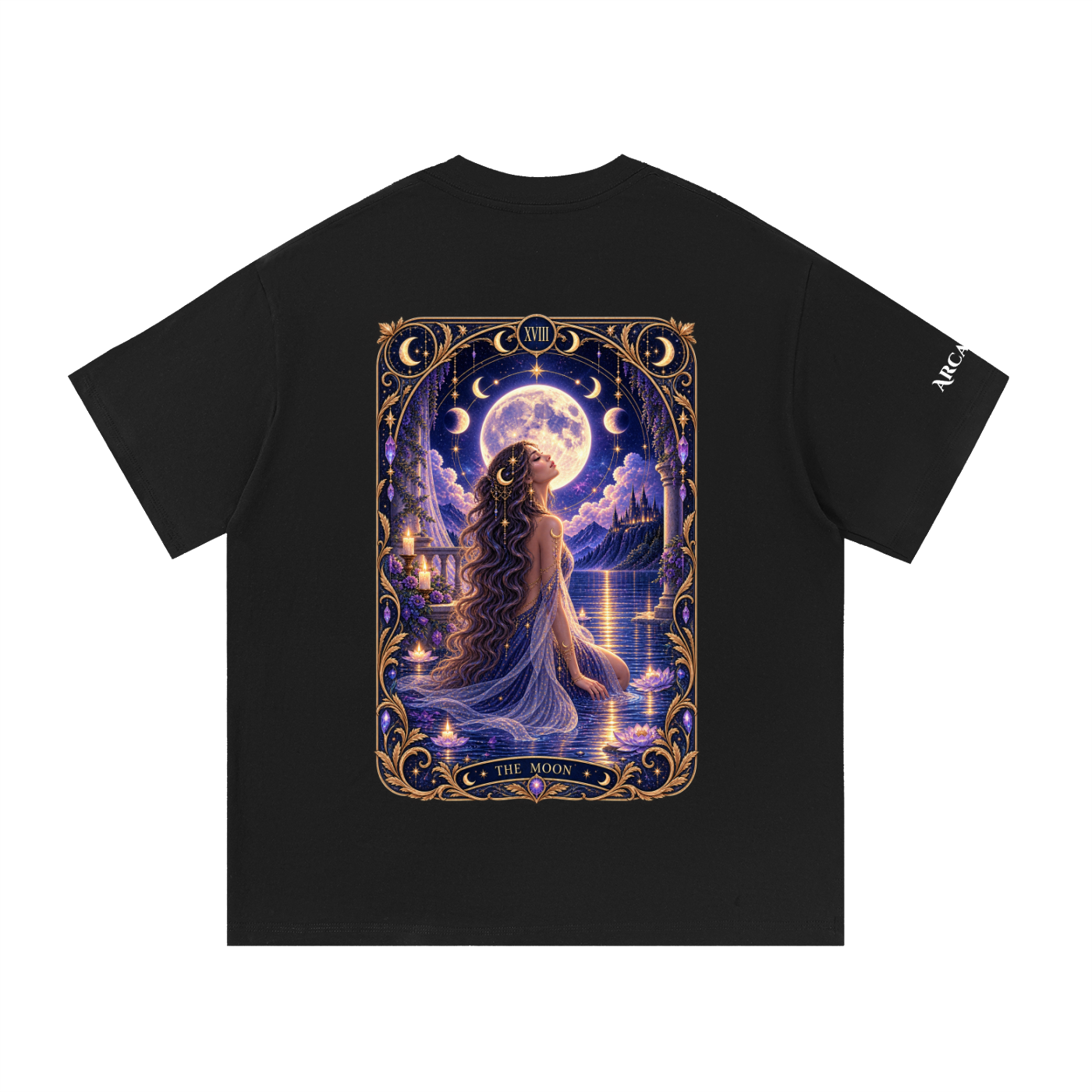 The Moon Tarot Card Essential Cotton T-Shirt Unisex